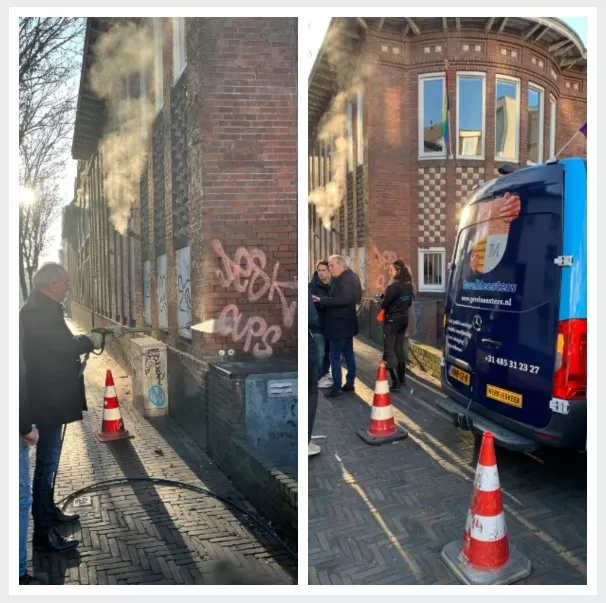 Startsein voor het verwijderen van graffiti Spijkerkwartier in Arnhem